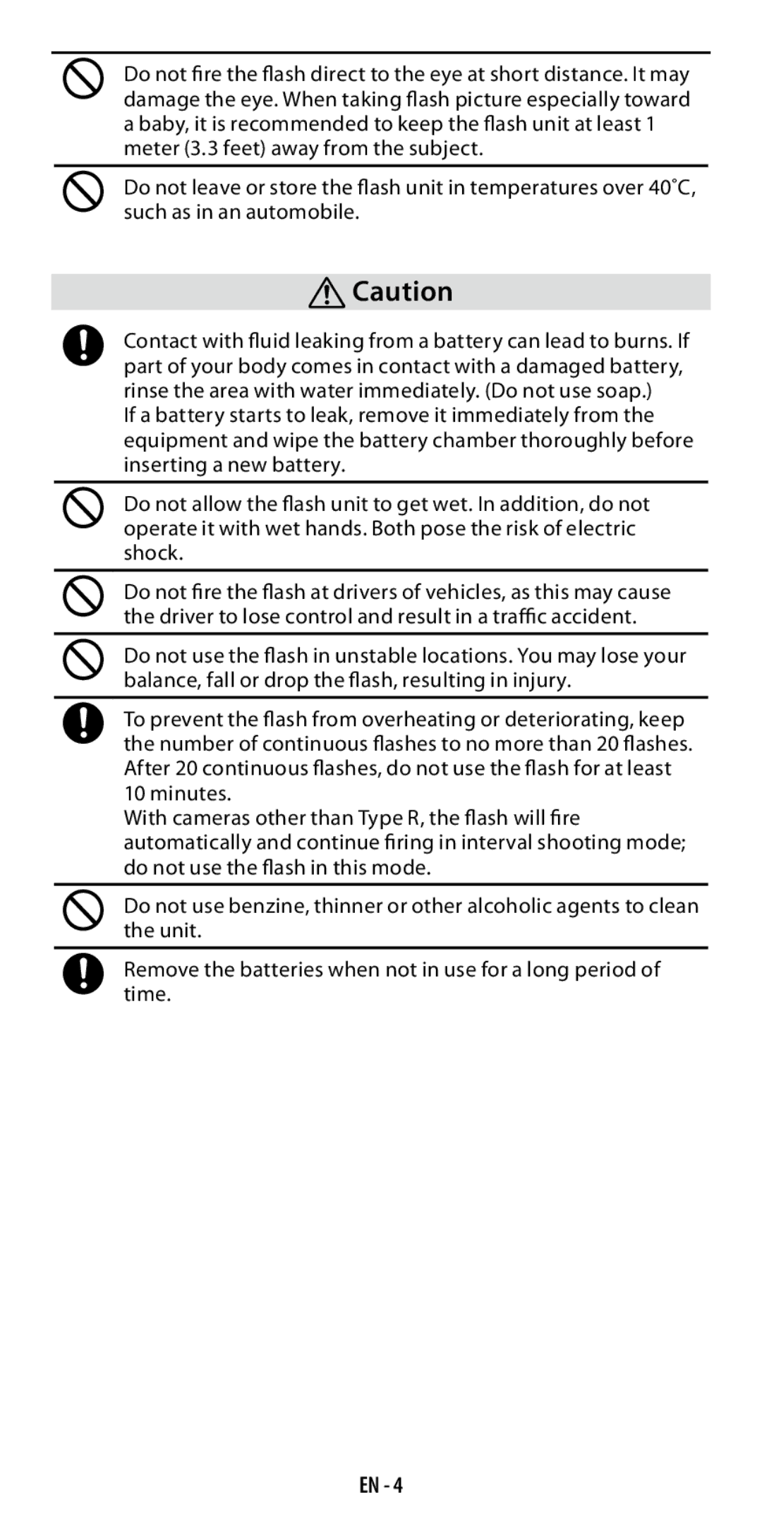 Ricoh GF-1 instruction manual  Caution 